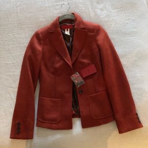 Les Copains orange tweed blazer -new- size 40